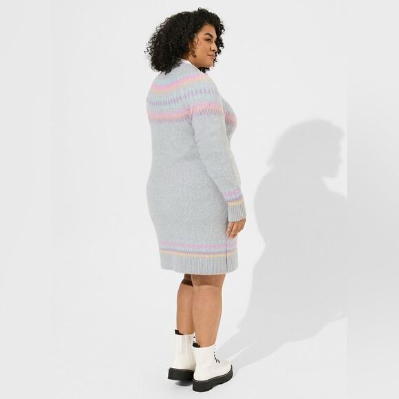 Torrid Mini Vegan Cashmere Mock Neck Sweater Dress Size 4 4X - Picture 8 of 11